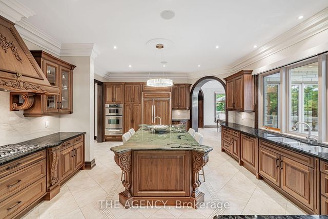 The walnut chef's kitchen